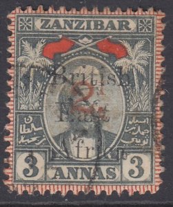 SG 90 British East Africa 1897. 2½d on 3a grey & red. Very fine used CAT £130