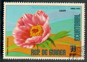 Equatorial Guinea European Flower used CTO single