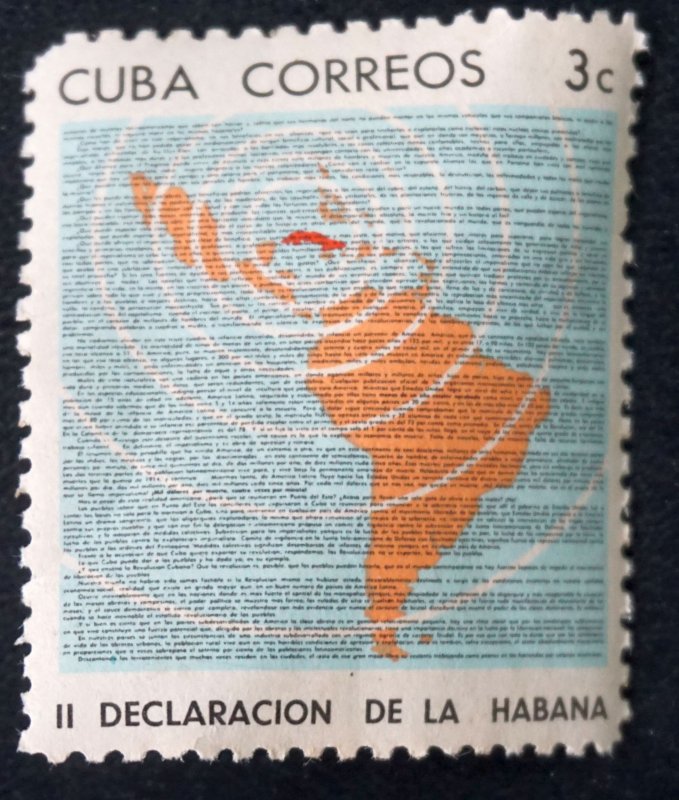 CUBA Sc# 931b  FIDEL CASTRO HAVANA DECLARATION 3c   1964 MNH