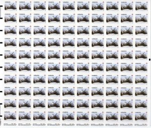 VERTICALLY UNCUT Sheet of 100 = LIMITED = Rabbit,Arctic Hare Canada 2011 #2426iv