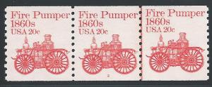 Scott 1908 Pl#2 Line Strip of 3, Never Hinged, OG, 1939 t...