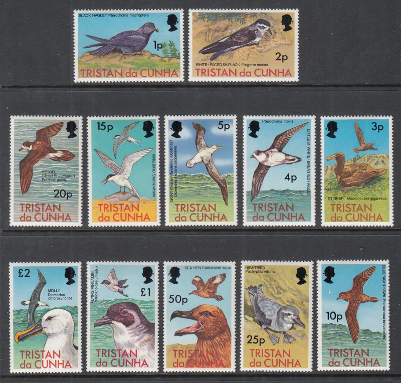 Tristan da Chuna 222-233 Birds MNH VF