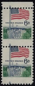 1338 Misperf Error / EFO Pair Flag Over White House Mint NH