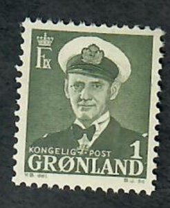Greenland #28 Mint Hinged Single