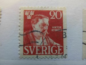 Sweden Sweden Sverige Sweden 1945 Rydberg 20o perf 121⁄2 on 3 sides A13P41F91-