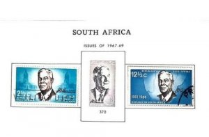 A) 1967-69, SOUTH AFRICA, FORMER PRIME MINISTER HENDRIK FRENSCH RACIST AND ONE O 