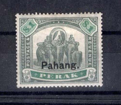 030195 MALAY PAHANG 1898 elephants stamp #30195