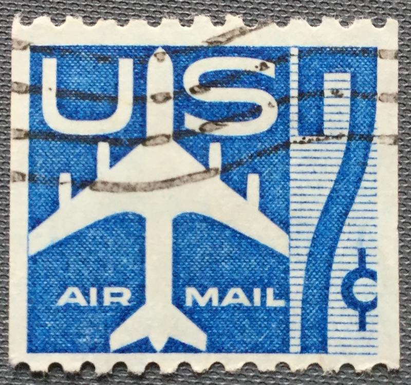 US #C52 Used Coil Single Jet Airliner Silhouette SCV $.25 L21