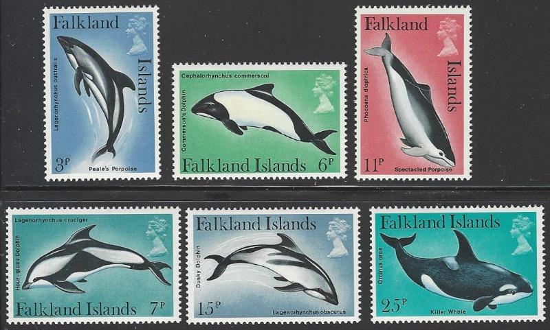 Falkland Islands #298-303 MNH Full Set of 6 Sea Mammals