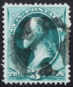 U.S. Used #158 3c Washington, Superb. Fancy Cancel. A Gem!