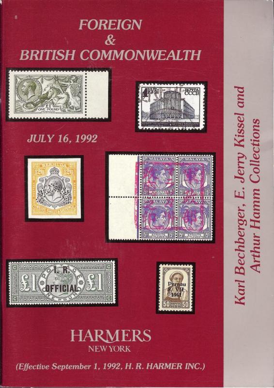 HR Harmer: Sale # 2882  -  Foreign & British Commonwealth...