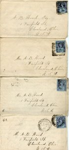 FOUR GREAT BRITAIN COVERS TO THE UNITED STATES LOT V