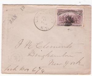 SCOTT# 231 ON COVER, DATED JAN 11, 1894.
