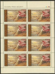 TANZANIA Sc#306-309 1986 Audubon Birds M/S of Eight Each Complete Set MNH