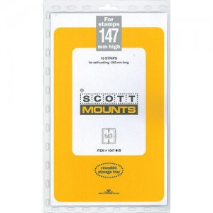 Scott/Prinz Pre-Cut Strips 265mm Long Stamp Mounts 265x147 #1067 Clear