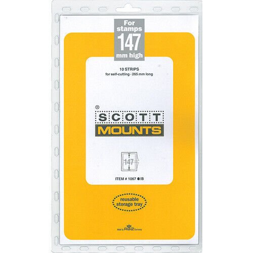 Scott/Prinz Pre-Cut Strips 265mm Long Stamp Mounts 265x147 #1067 Clear