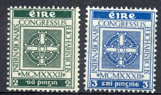 Ireland Sc# 85-86 MH 1932 Cross of Cong & Chalice