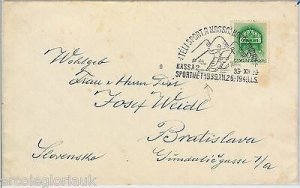 HUNGARY -  POSTAL HISTORY -  COVER with RARE POSTMARK: Skiing Chanpionship 1939