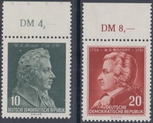 GERMANY (DDR) Sc # 278-9 CPL MNH SET of 2  - 200th ANN of the BIRTH of MOZART