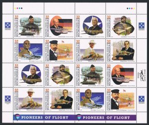 Micronesia 238 ah sheet,MNH.Michel 452-459. Pioneers of Flight,1996.J.Doolittle,