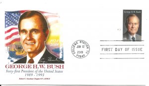 George H W Bush memorial FDC College Station machine cancel !4