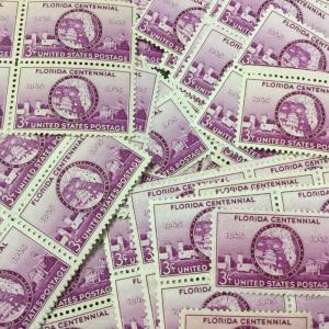 927   Florida Statehood.    3 cent 100 mint single stamps.   Issued in 1945.