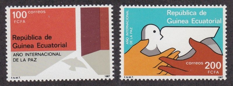 Equatorial Guinea #  112-113, International Peace Year, NH, 1/2 Cat.