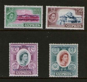 Cyprus 1960 QEII Sc 94-97 MH