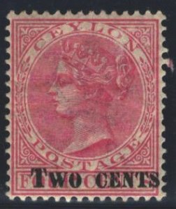 Ceylon Sc#144 MH - slight crease, pencil on reverse