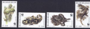 Belgium 1798-1801 MNH WWF, Frogs, Snakes, Lizard