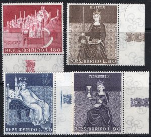 Thematic stamps SAN MARINO 1969 FRESCOES 856/9 mint