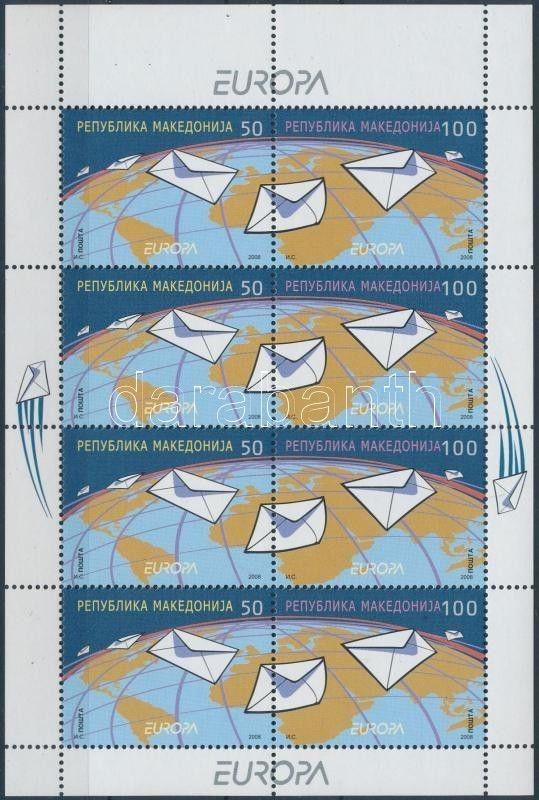 Makedonien stamp Europa CEPT, the letter minisheet MNH 2008 WS176074