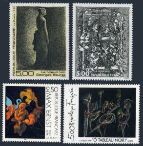 France 2244-2247,MNH. Art 1991.Max Ernst,G.Seurat,F.Rouan,R.Matta.