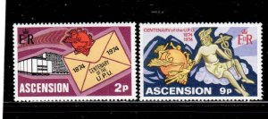 ASCENSION #179-180  1974  UPU CENTENARY     MINT VF NH  O.G  b