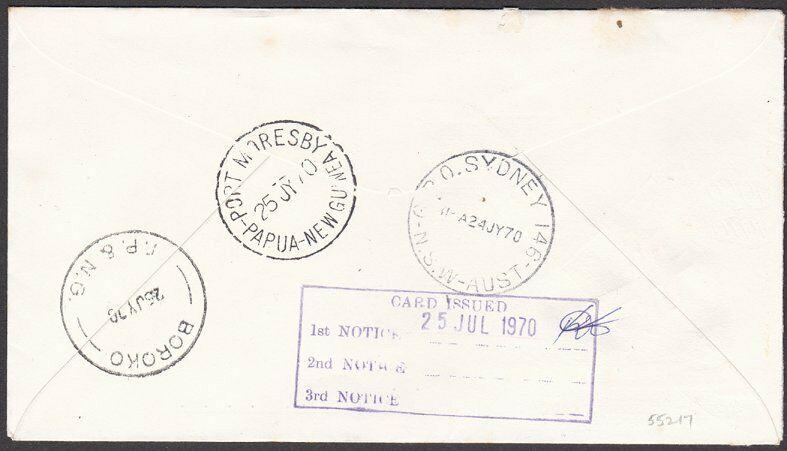 NEW HEBRIDES 1970 de Gaulle FDC Registered to PNG..........................55217