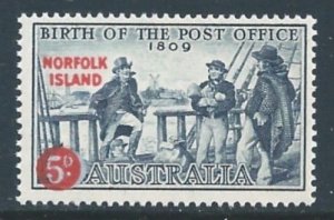 Norfolk Island #25 NH Australia Issue Ovptd.