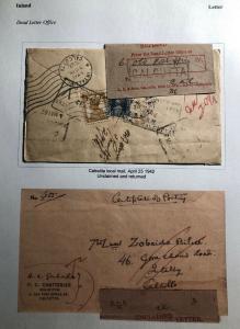 1942 Calcutta India Death Letter Office Commercial Cover Original Letter Enclose