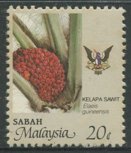 STAMP STATION PERTH Sabah #44 Agriculture Type and State Crest MNH 1986