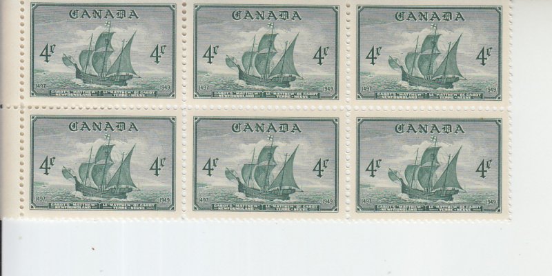 1949 Canada Cabot's Ship Matthew - Newfoundland B6 (Scott 282) MNH