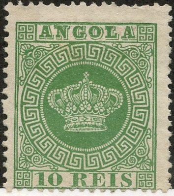 Angola, Scott #10, Unused, Hinged