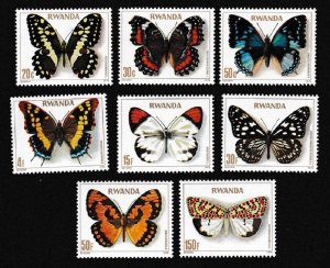 Rwanda Butterflies 8v 1979 MNH SC#905-912 SG#911-918