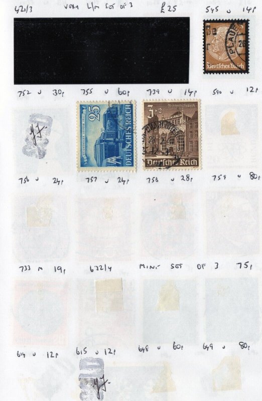 Dealers stamp approval book Germany 57 stamps selling value approx £80