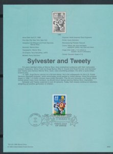 USPS 1998 SOUVENIR PAGE 32c SYLVESTER #3204A