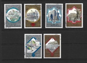 RUSSIA - 1979 TOURIST SITES AND VIEWS - SCOTT B121 TO B126 - USED