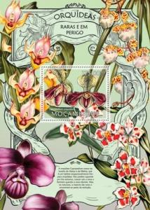 Orchids Orchideen Flowers Blumen Flora Mozambique MNH stamp set