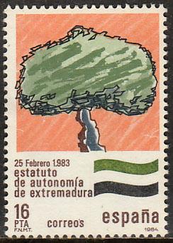 SPAIN 2361, EXTREMADURA AUTONOMOUS STATUTE. MINT, NH. F-VF. (168)