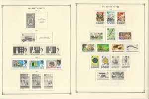 St Kitts Stamp Collection on 14 Scott & Harris Pages, JFZ