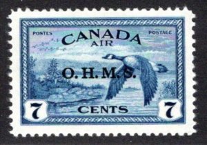 CO1, Scott, 7c Air Mail Official, Overprinted O.H.M.S., MLH, F/VF, Canada