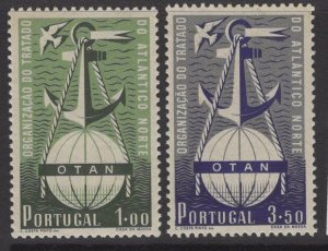 PORTUGAL SG1065/6 1952 3rd ANNIV OF NORTH ATLANTIC TREATY ORGANISATION MNH