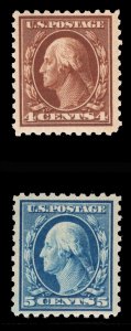 MOMEN: US STAMPS #427-428 MINT OG NH 2 PF CERTS LOT #84279